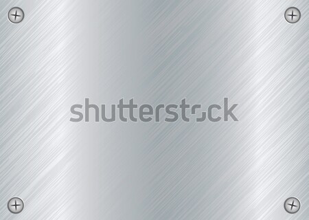 Stock photo: metal screw plate