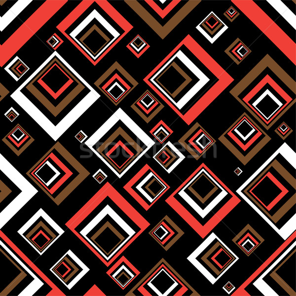 бесшовный семидесятые годы квадратный аннотация красный черный Сток-фото © nicemonkey
