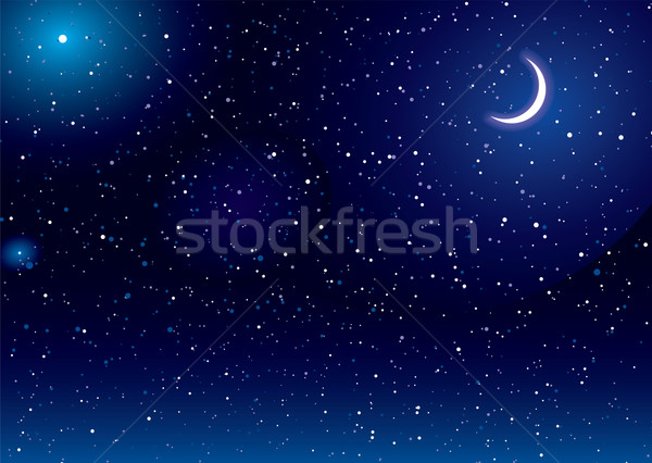 Zdjęcia stock: Przestrzeni · księżyc · scena · gwiazdki · świecie · streszczenie