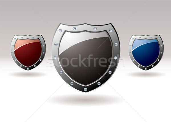 Stock photo: Metal shield icon