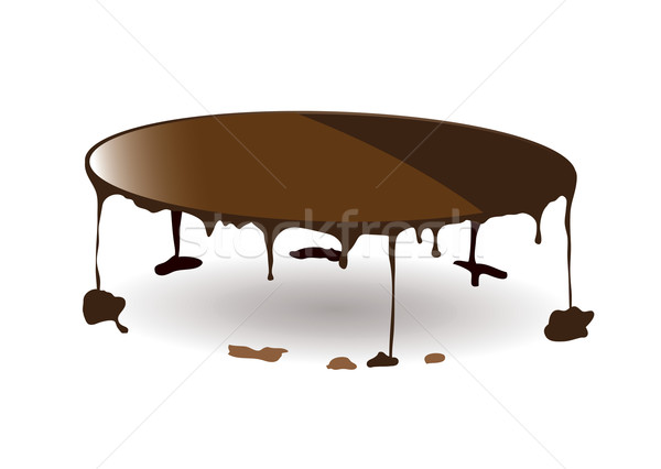 Chocolade dribbelen abstract voedsel melk snoep Stockfoto © nicemonkey