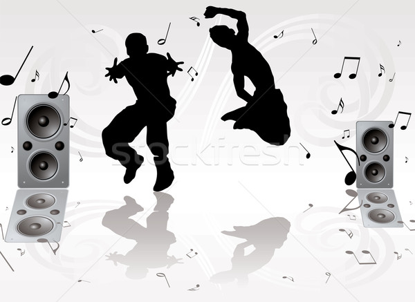 Danza música par Pareja baile plata Foto stock © nicemonkey