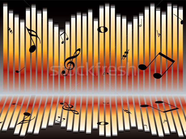 Musica grafico illustrazione abstract grafico note musicali Foto d'archivio © nicemonkey