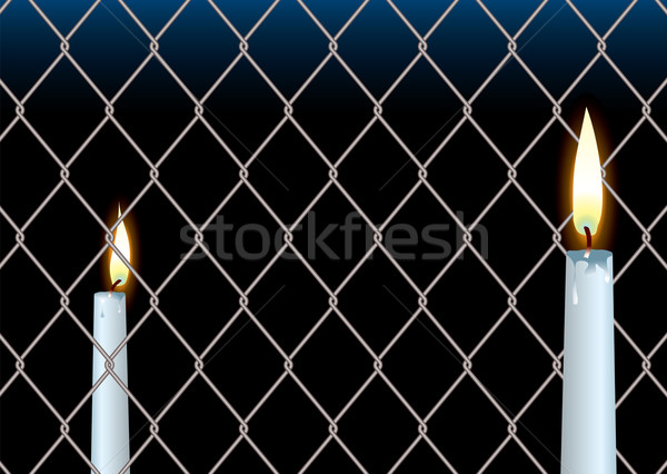 wire fence candle Stock photo © nicemonkey