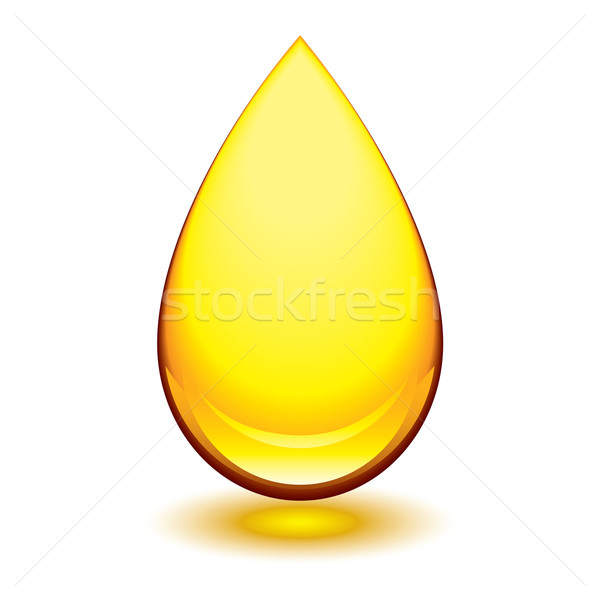 Borostyánkő cseppecske arany ikon tép forma Stock fotó © nicemonkey