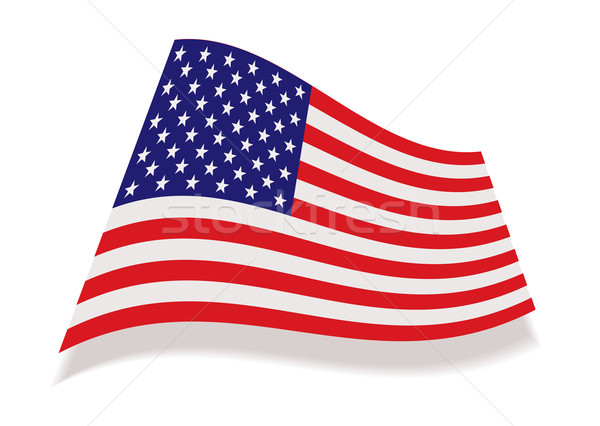 USA gwiazdki banderą amerykańską flagę ikona Zdjęcia stock © nicemonkey