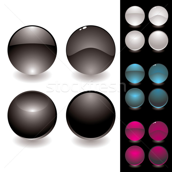 Quatre bouton variation ensemble différent icônes [[stock_photo]] © nicemonkey