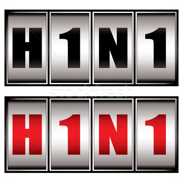 H1n1 composer avertissement virus tous les deux rouge [[stock_photo]] © nicemonkey