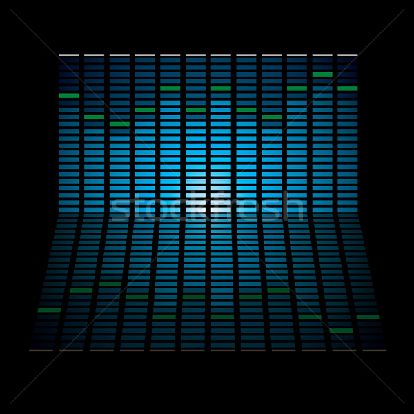 Grafico musicale luci riflessione nero Foto d'archivio © nicemonkey