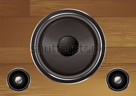 wood grain speaker Stock photo © nicemonkey