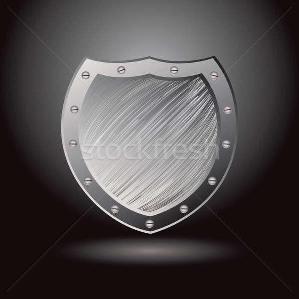 Metal brushed shield secure Stock photo © nicemonkey