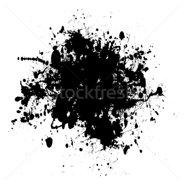 Zwarte dribbelen grunge zwart wit abstract inkt Stockfoto © nicemonkey