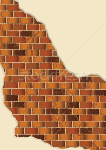 grunge brown brick wall plaster Stock photo © nicemonkey