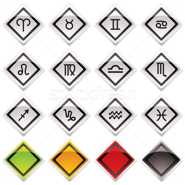 Horoskop ikona symbolika kolekcja kolor zmiana Zdjęcia stock © nicemonkey