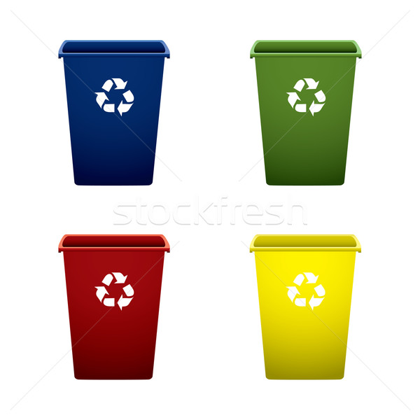 Plastic recycle trash can Stock photo © nicemonkey