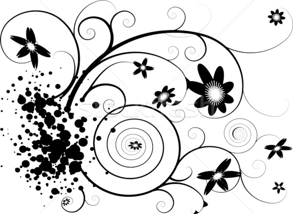 Stock photo: floral splat