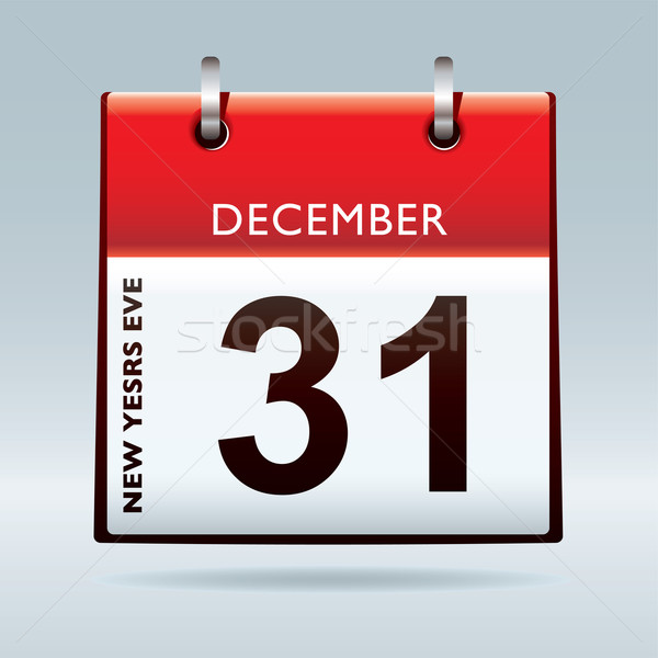 新しい 年 カレンダー 赤 先頭 12月 ストックフォト © nicemonkey