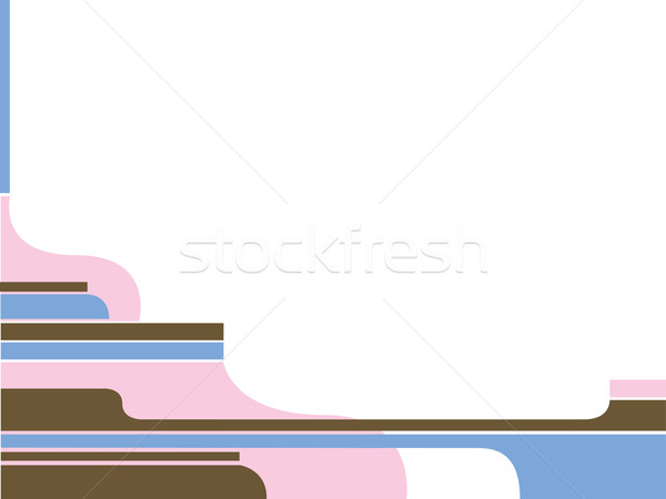 Frontieră ilustrat roz albastru maro culoare Imagine de stoc © nicemonkey