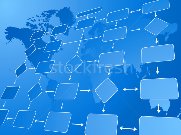 Affaires organigramme bleu illustration peuvent utilisé [[stock_photo]] © nicemonkey