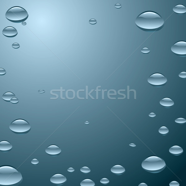 Víztükör kék cseppek fény tükröződés víz Stock fotó © nicemonkey