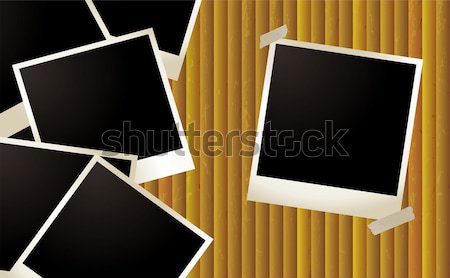 Asztal azonnali fotó köteg fényképek fából készült Stock fotó © nicemonkey