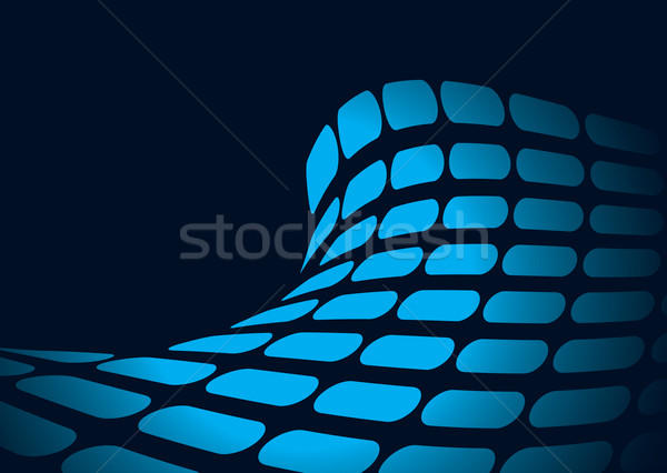 Stockfoto: Neon · Blauw · golf · heldere · abstract · exemplaar · ruimte