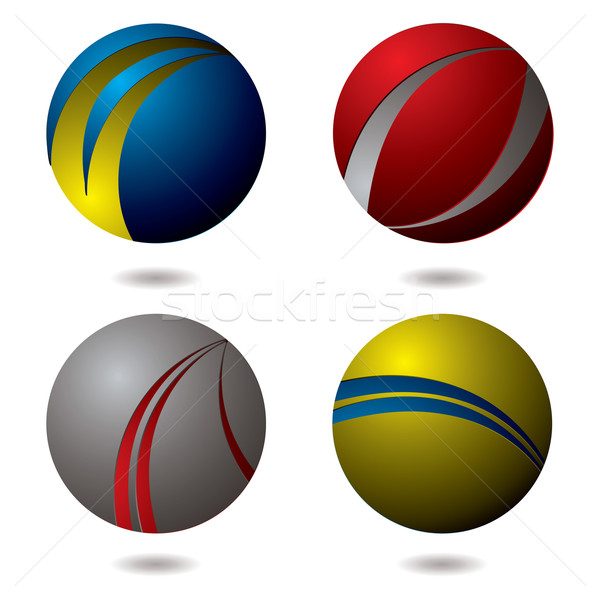 ícone coleção quatro ícones textura globo Foto stock © nicemonkey