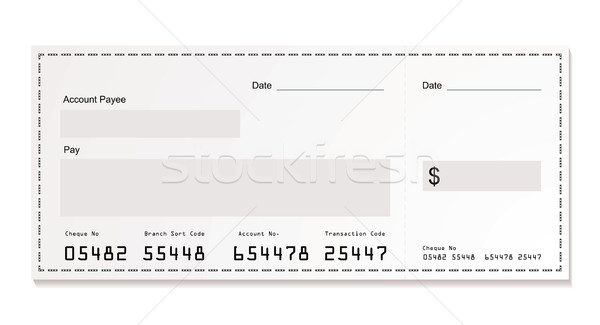 Blanche dollar chèque simple illustration espace [[stock_photo]] © nicemonkey