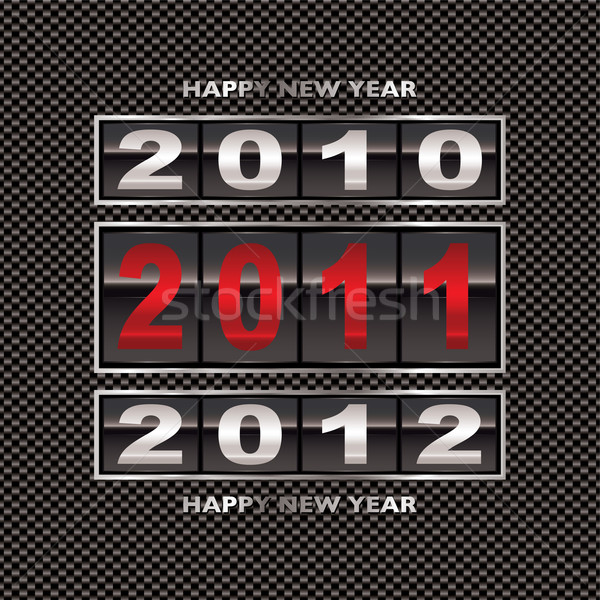 2011 szénszál apró boldog új év Stock fotó © nicemonkey