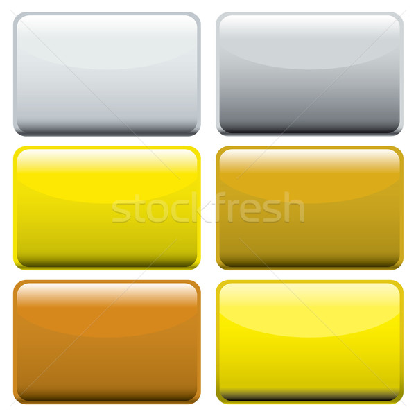 metallic oblong web buttons Stock photo © nicemonkey