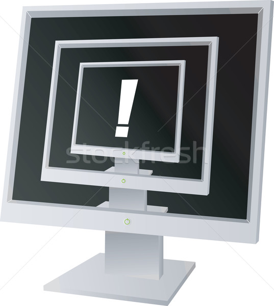 Monitor három számítógép munka technológia háttér Stock fotó © nicemonkey