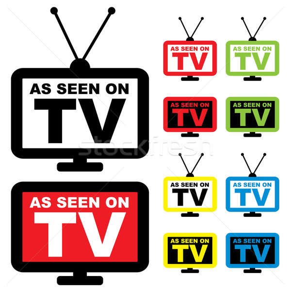 Tv gyűjtemény ikon televízió légi monitor Stock fotó © nicemonkey