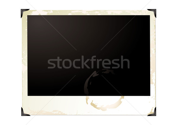 Groß Grunge polaroid breite Bildschirm braun Stock foto © nicemonkey