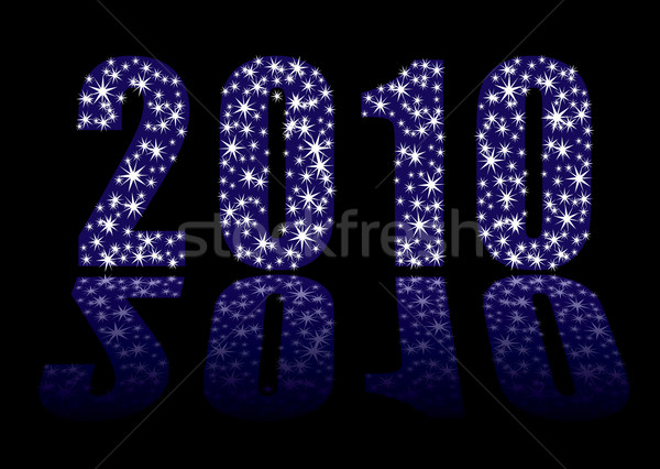 2010 új év ünneplés randevú csillag kitörés Stock fotó © nicemonkey