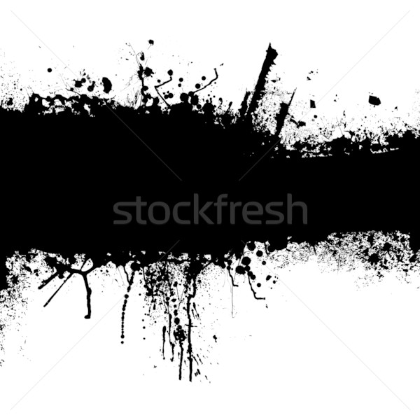 Grunge schwarz Banner Dribbling Kopie Raum malen Stock foto © nicemonkey