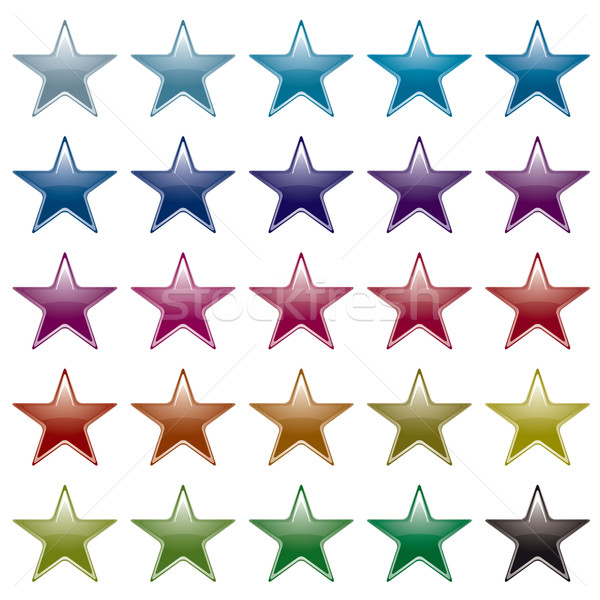 Star gökkuşağı varyasyon toplama çok renkli Stok fotoğraf © nicemonkey