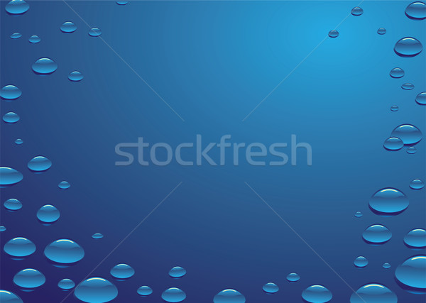 Superficie del agua cobalto fluido gotas luz reflexión Foto stock © nicemonkey