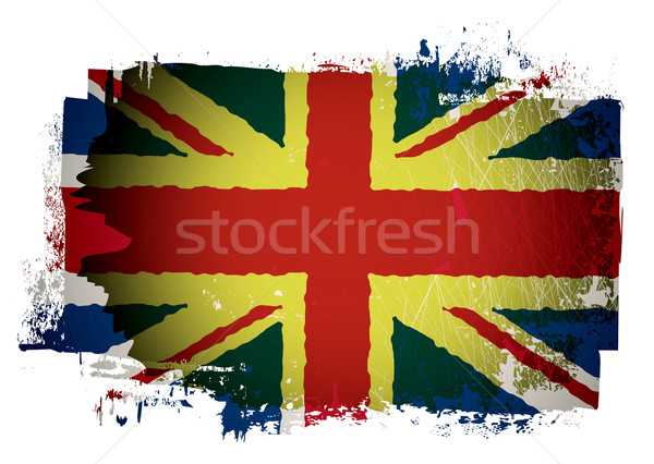 старые британский флаг Гранж эффект британский британский флаг Сток-фото © nicemonkey