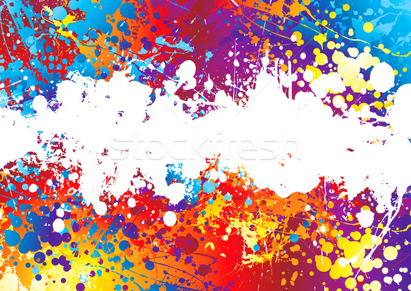 Encre Rainbow blanche résumé bande peinture Photo stock © nicemonkey