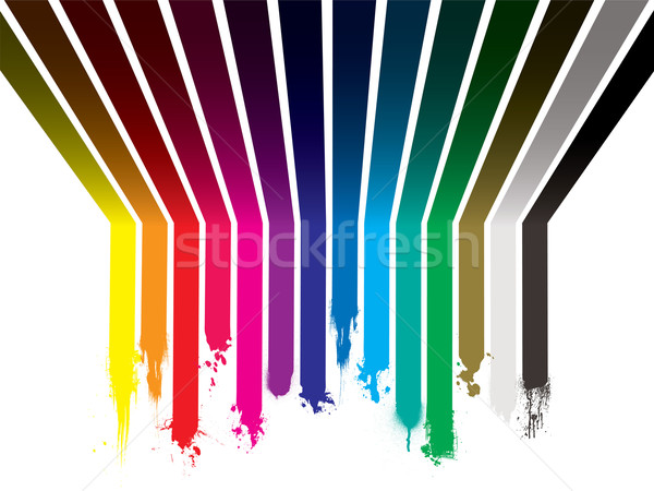 Stockfoto: Regenboog · verf · dribbelen · heldere · kleurrijk · explosie