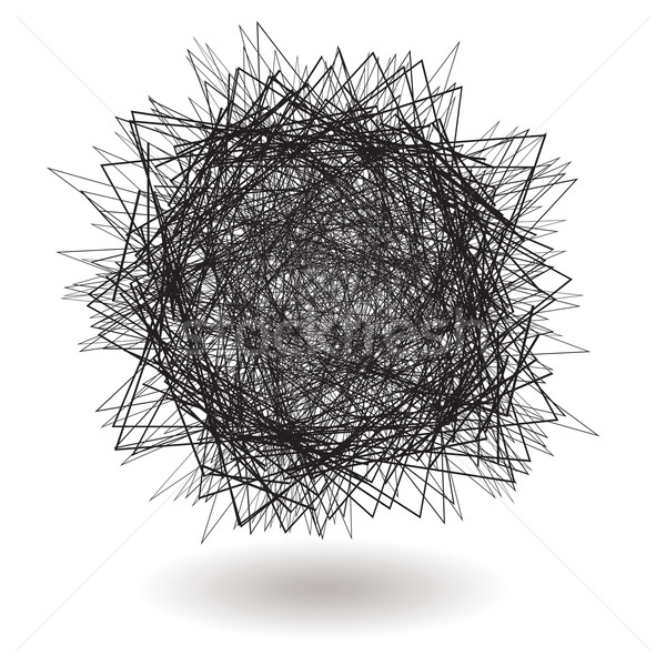 Stock photo: square scribble