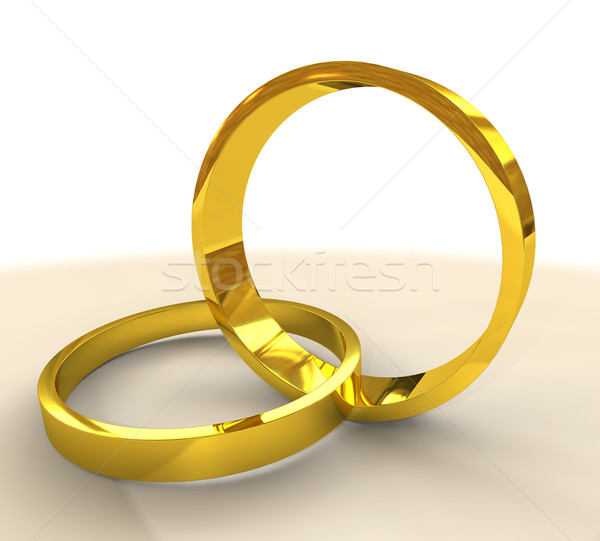 two gold wedding rings Stock photo © nicemonkey