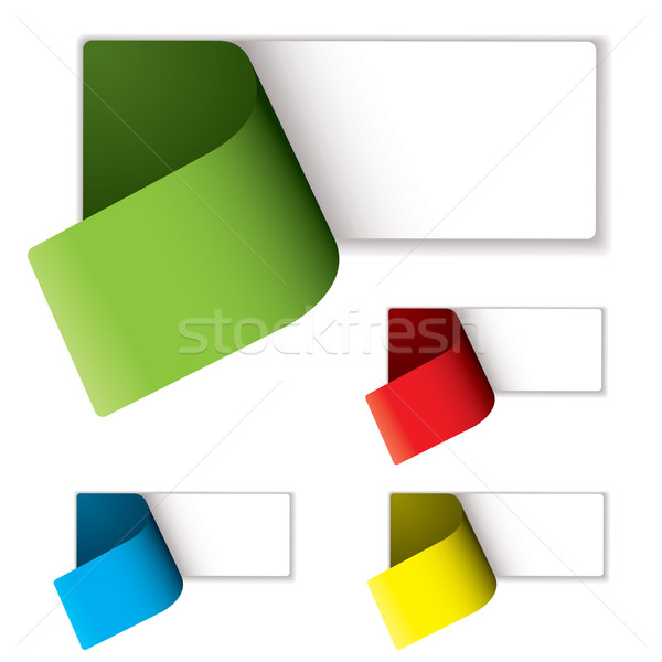 Etiket varyasyon renkli etiketler soyulmuş Stok fotoğraf © nicemonkey
