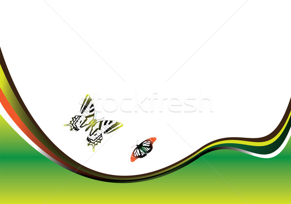 Fluture câmp abstract natură ilustrat doua Imagine de stoc © nicemonkey