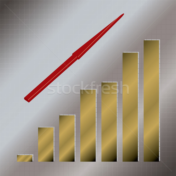 gold graph up Stock photo © nicemonkey