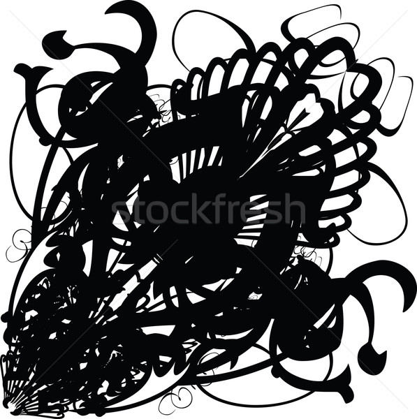гот Swirl аннотация черный Готский дизайна Сток-фото © nicemonkey