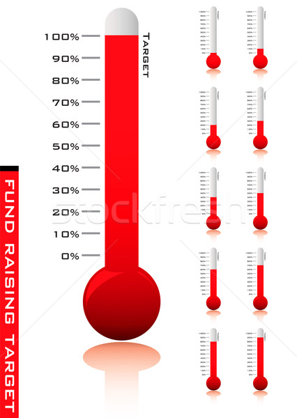 Termômetro percentagem médico progresso caridade Foto stock © nicemonkey