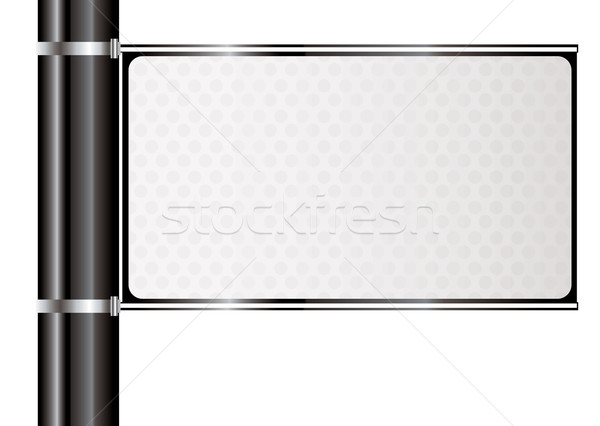 Jelzőtábla modern csatolva fém pólus tükröződő Stock fotó © nicemonkey