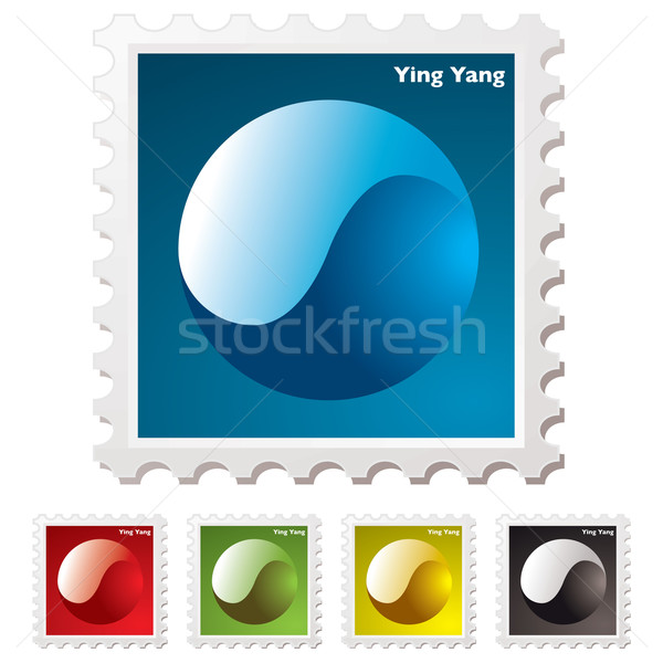 ying yang stamp Stock photo © nicemonkey