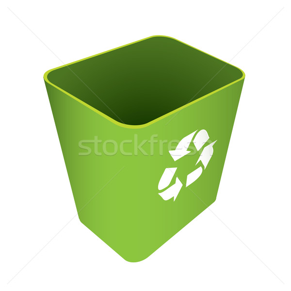 Recycling Abfälle kann grünen Symbol Stock foto © nicemonkey